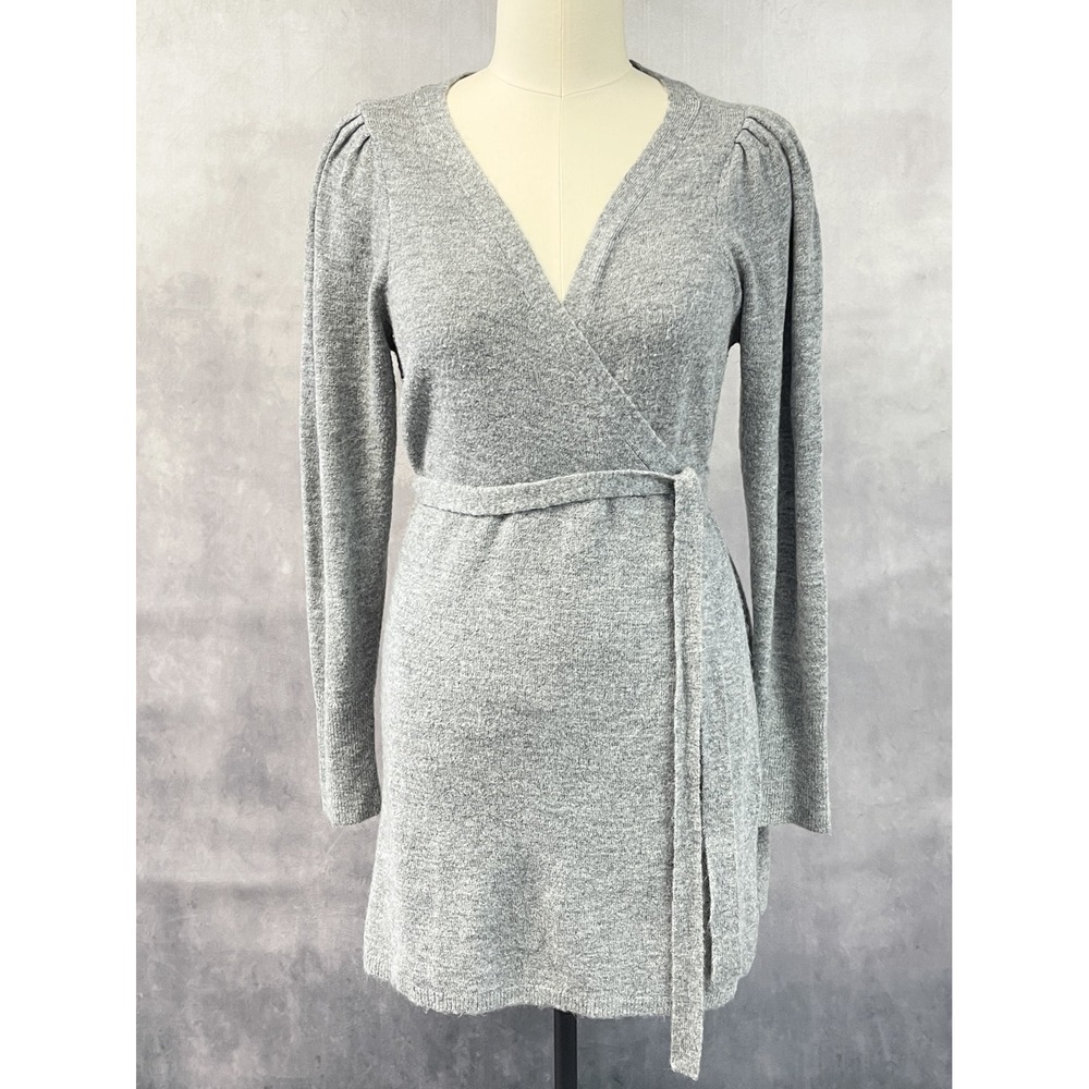 Abercrombie Fitch Womens Sweater Dress Size XL Wrap Preppy Coquette Balletcore